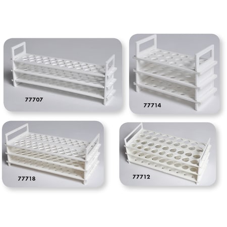 United Scientific Plastic Test Tube Racks, 3-Tier, 2, PK 2 77709